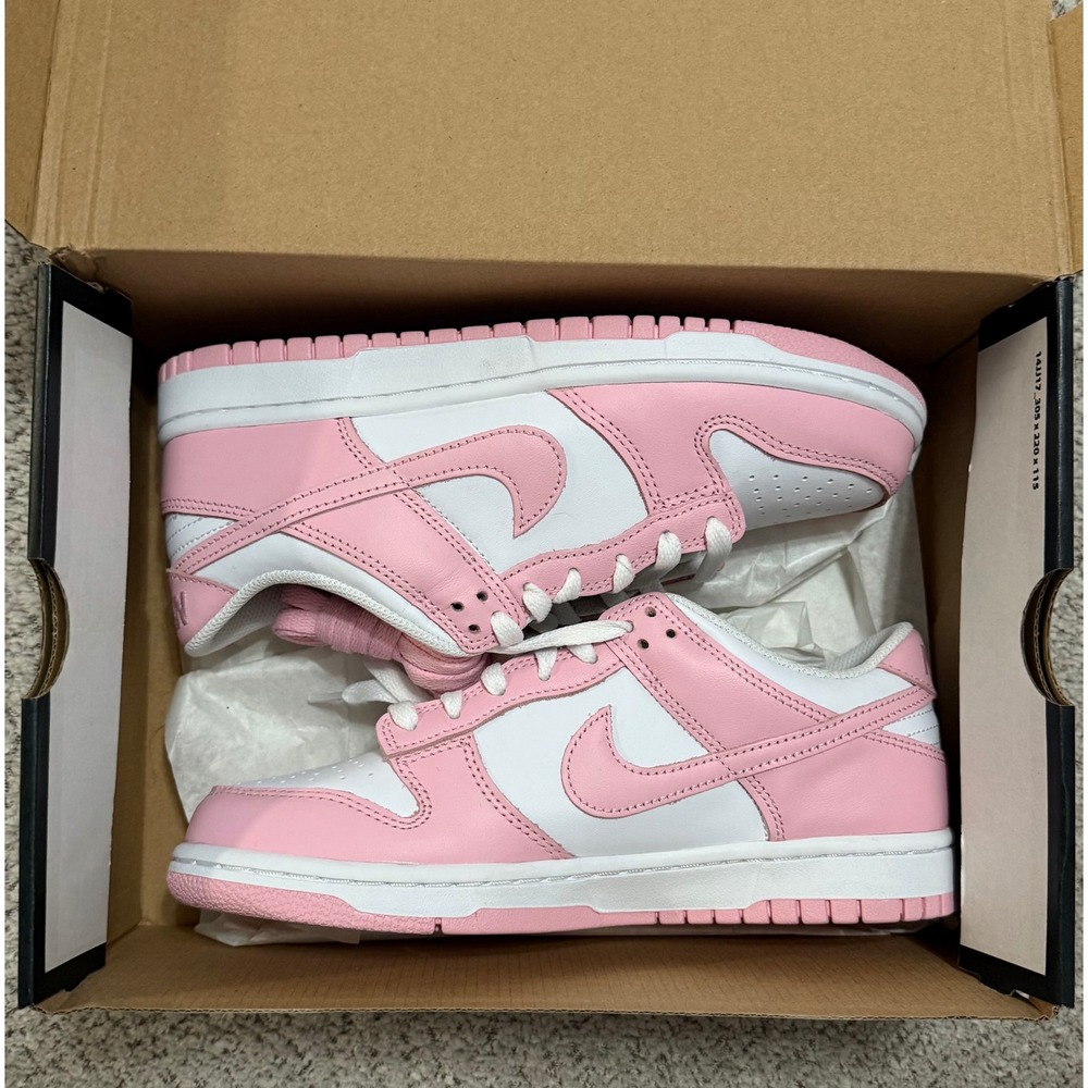 Nike Dunk Low GS Triple Pink Barbie White Hyper Pink FB9109-125 Size 7Y